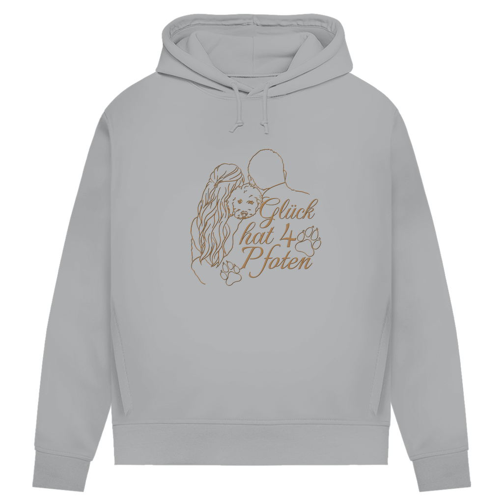 Vier Pfoten – Bio-Hoodie für Damen
