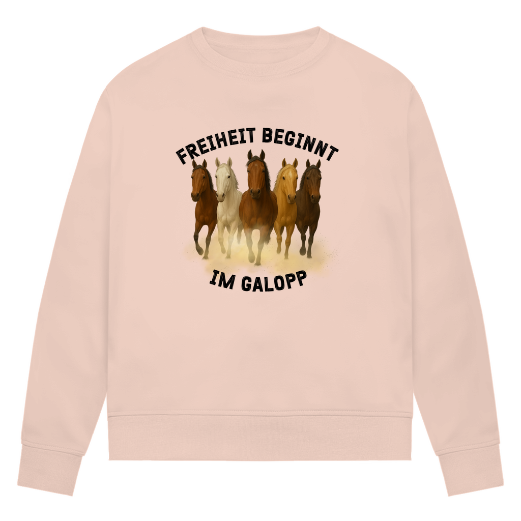 Galopp ist Freiheit - Bio-Sweatshirt für Damen