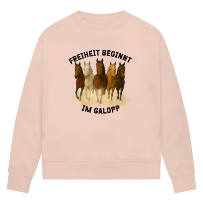Galopp ist Freiheit - Bio-Sweatshirt für Damen