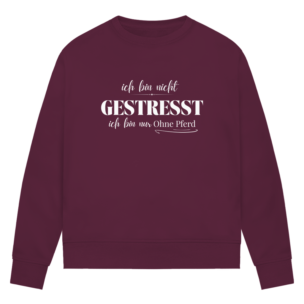 Ohne Pferd - Bio-Sweatshirt für Damen