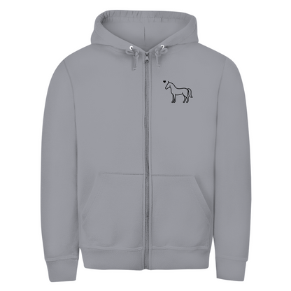 Pferdeliebe - Zipper-Hoodie Unisex | Rückendruck
