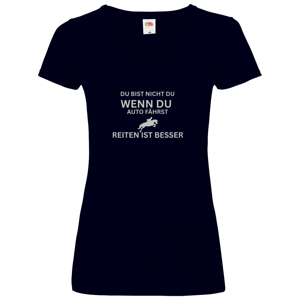 Reiten ist besser - V-Shirt für Damen
