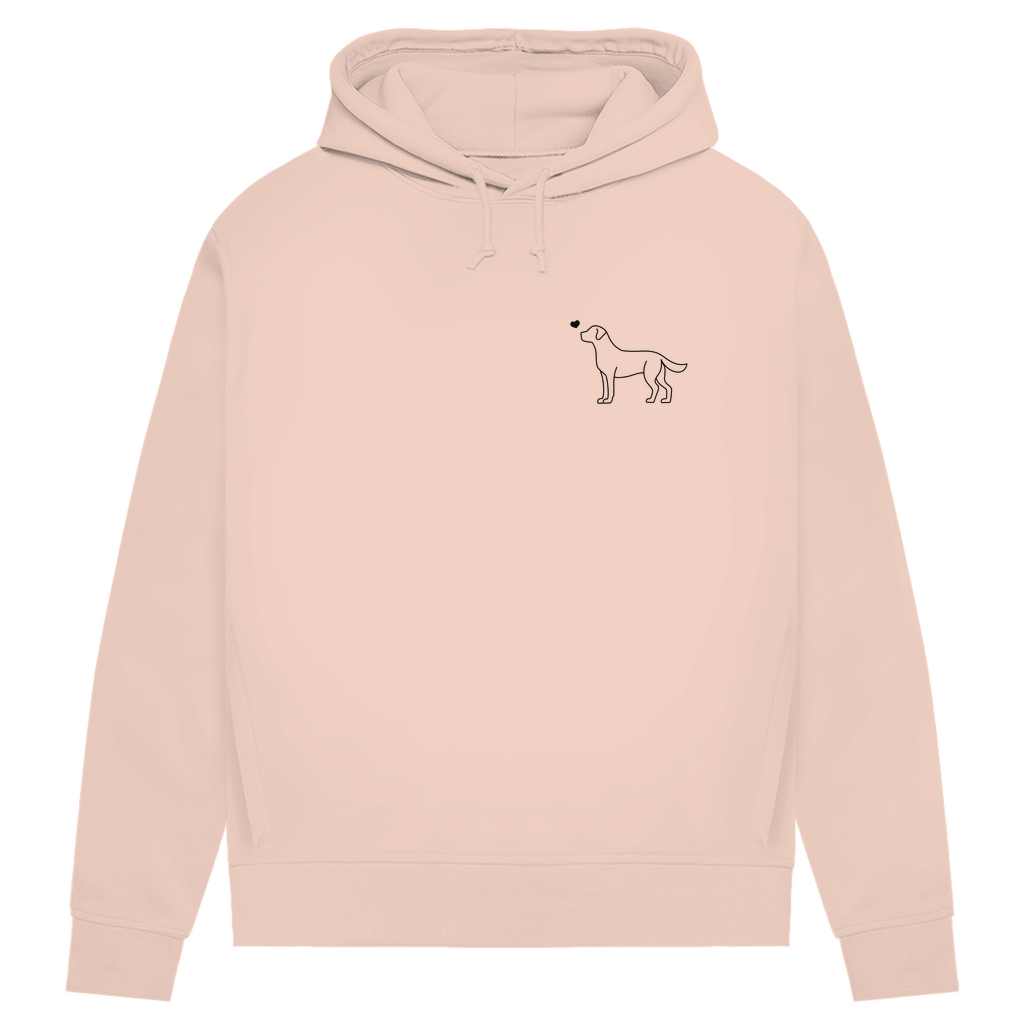 Labrador mit Herz - Bio-Hoodie für Damen