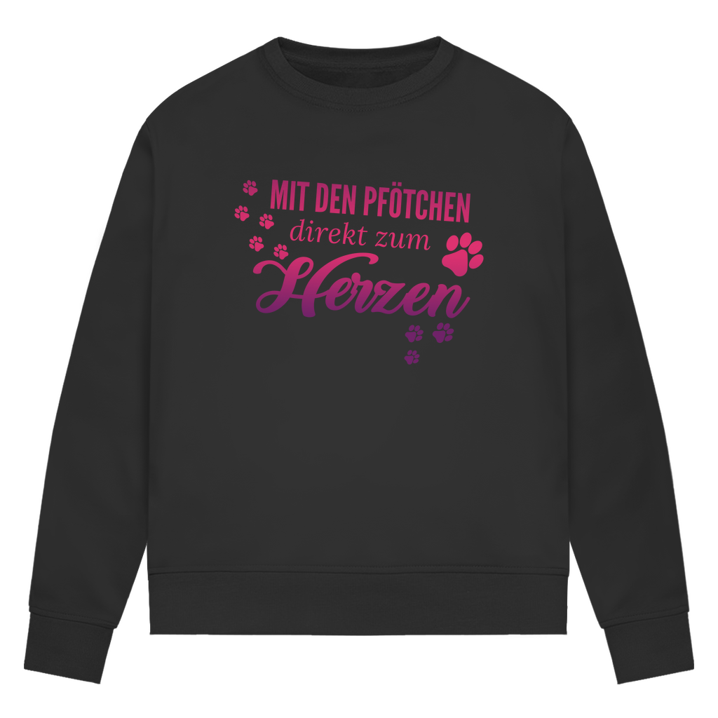 Direkt zum Herzen - Bio-Sweatshirt für Damen