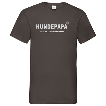 Hundepapa in Vollzeit - V-Shirt für Herren