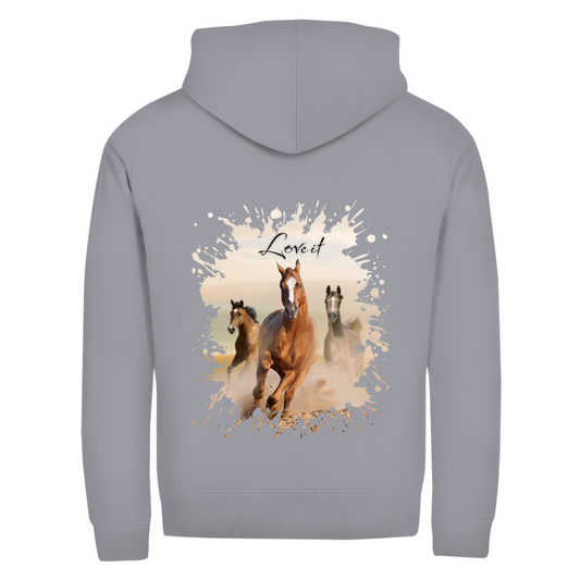 Pferdepower - Zipper-Hoodie Unisex | Rückendruck