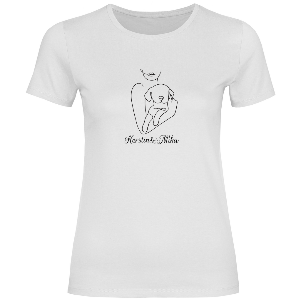 Welpenliebe - T-Shirt für Damen - Dein Wunschtext