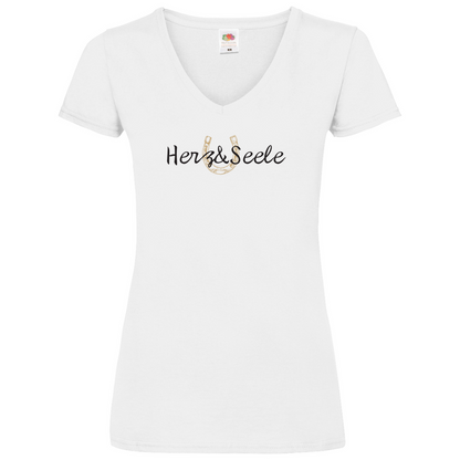 Herz und Seele - V-Shirt für Damen