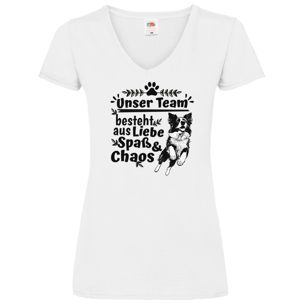 Unser Team -V-Shirt für Damen