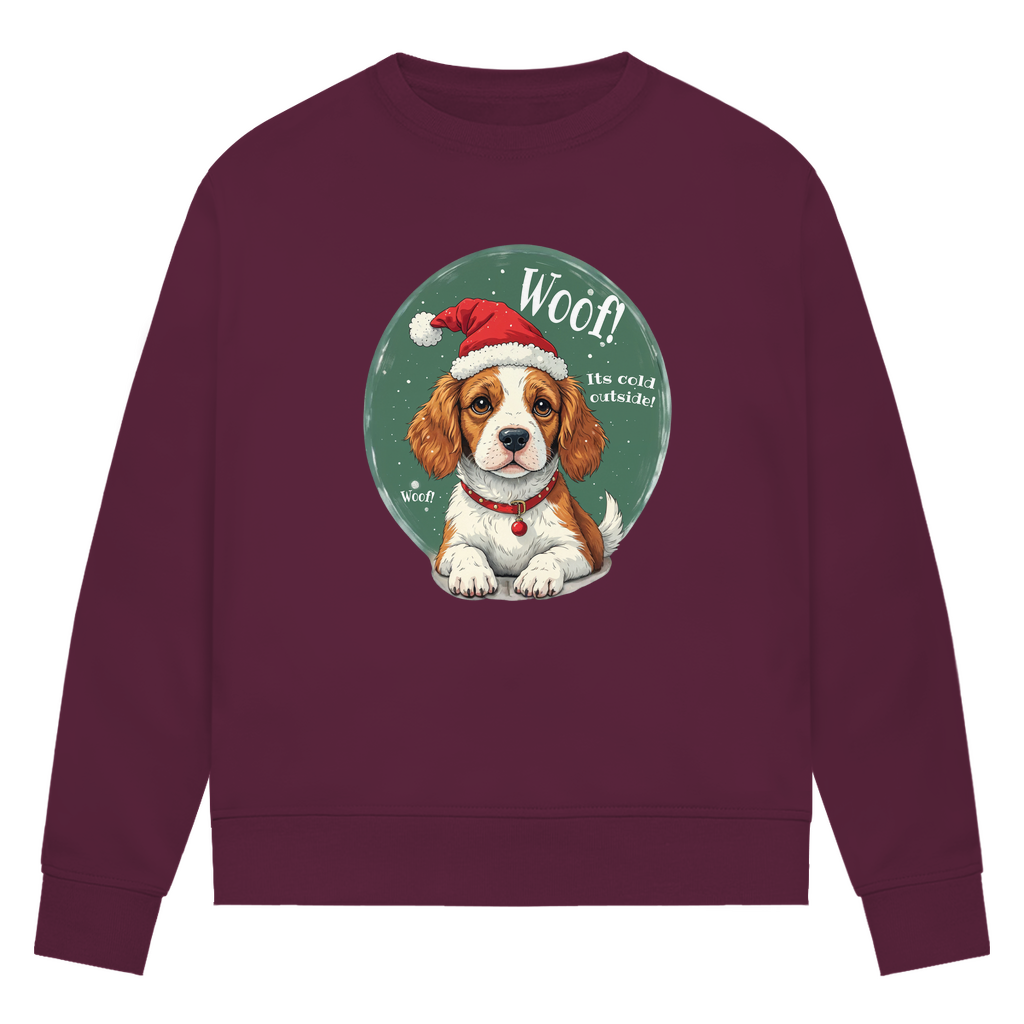 Wuff und Weihnachten - Bio-Sweatshirt für Damen