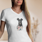 Flower Schnauzer - V-Shirt für Damen