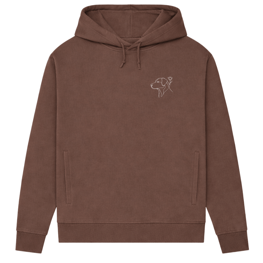 Paw & Flower Vibes– Hoodie aus Bio-Baumwolle für Damen