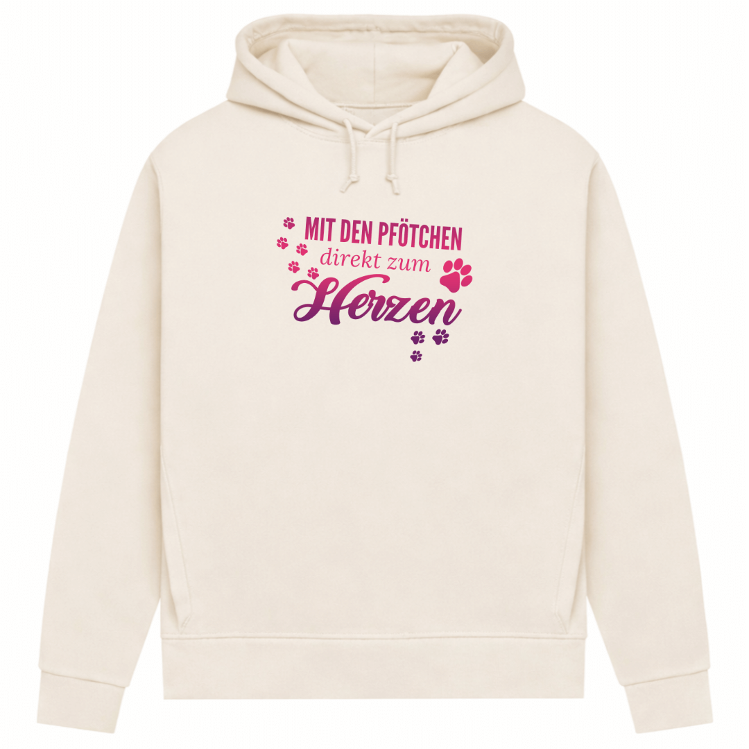 Direkt zum Herzen– Hoodie aus Bio-Baumwolle für Damen