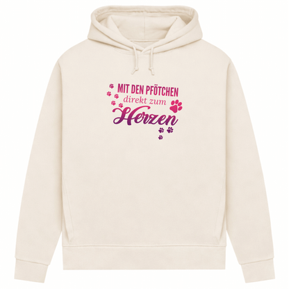 Direkt zum Herzen– Hoodie aus Bio-Baumwolle für Damen