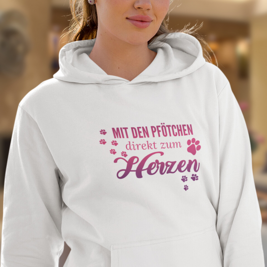 Direkt Zum Herzen - Bio-Hoodie für Damen