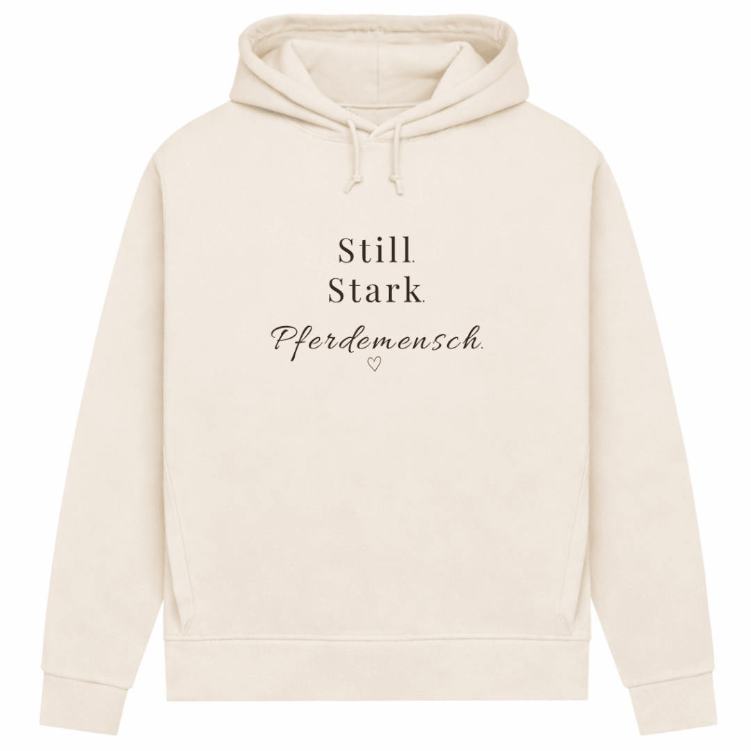 Still. Stark.Pferdemensch – Hoodie aus Bio-Baumwolle für Damen