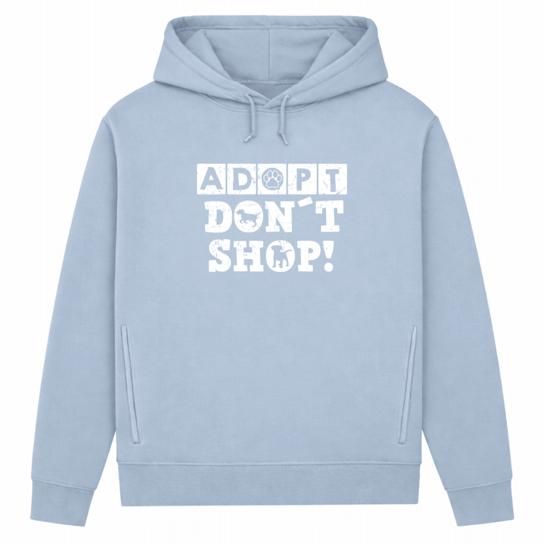 Adopt don't shop– Hoodie aus Bio-Baumwolle für Damen
