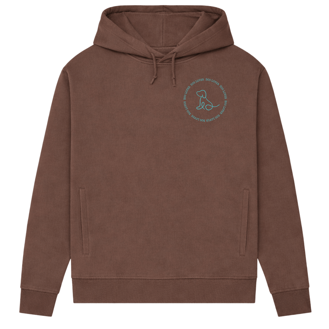Dog Lover – Hoodie aus Bio-Baumwolle für Damen |Brustmotiv & Rückendruck
