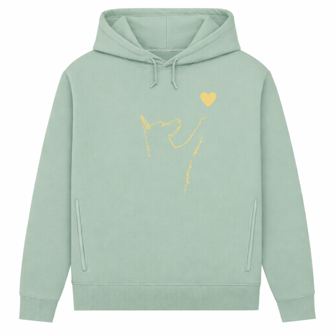 Liebe Hund – Hoodie aus Bio-Baumwolle für Damen
