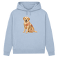 Labrador Damen Bio-Hoodie – Vintage-Patchwork-Look mit Herz