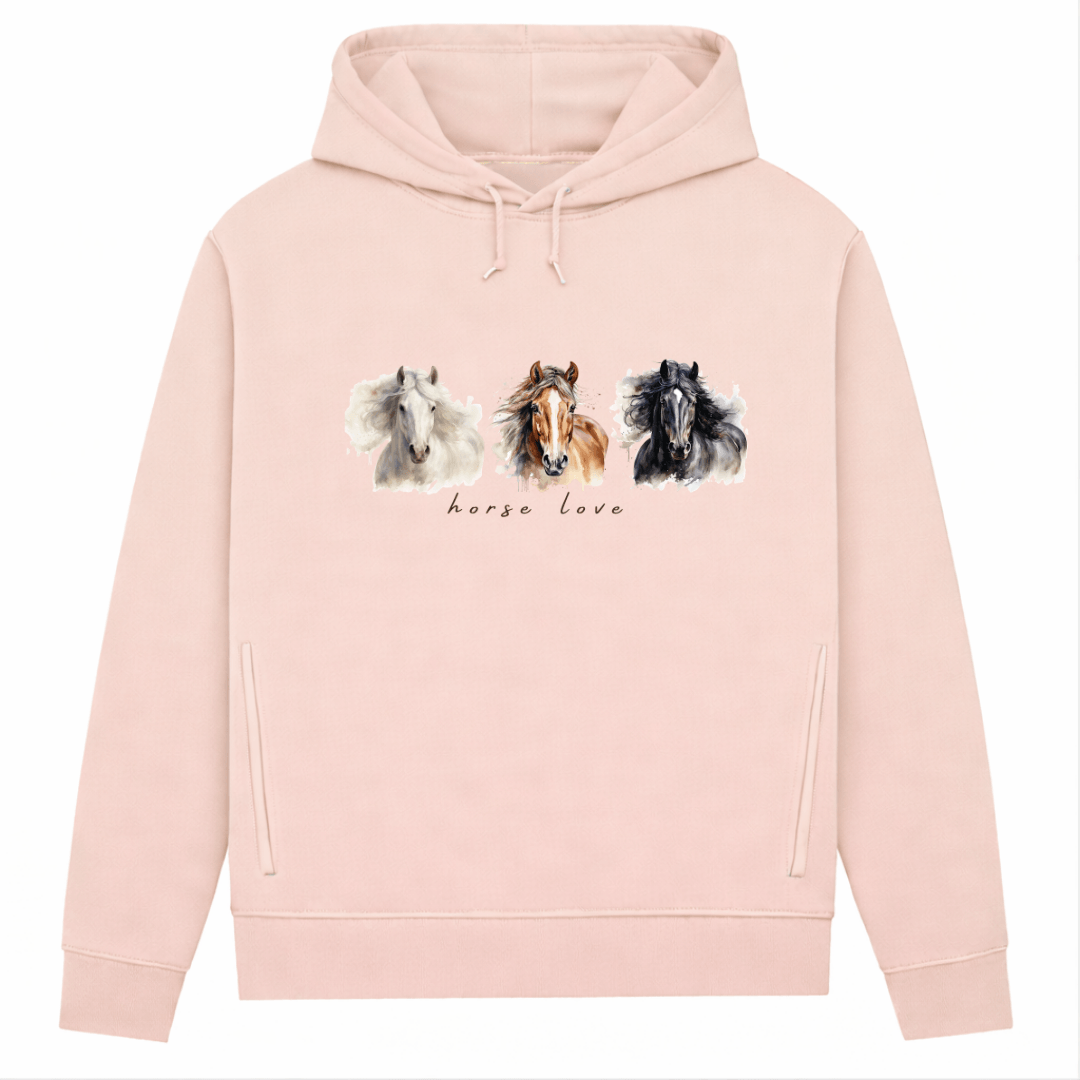 Horse Love – Hoodie aus Bio-Baumwolle für Damen