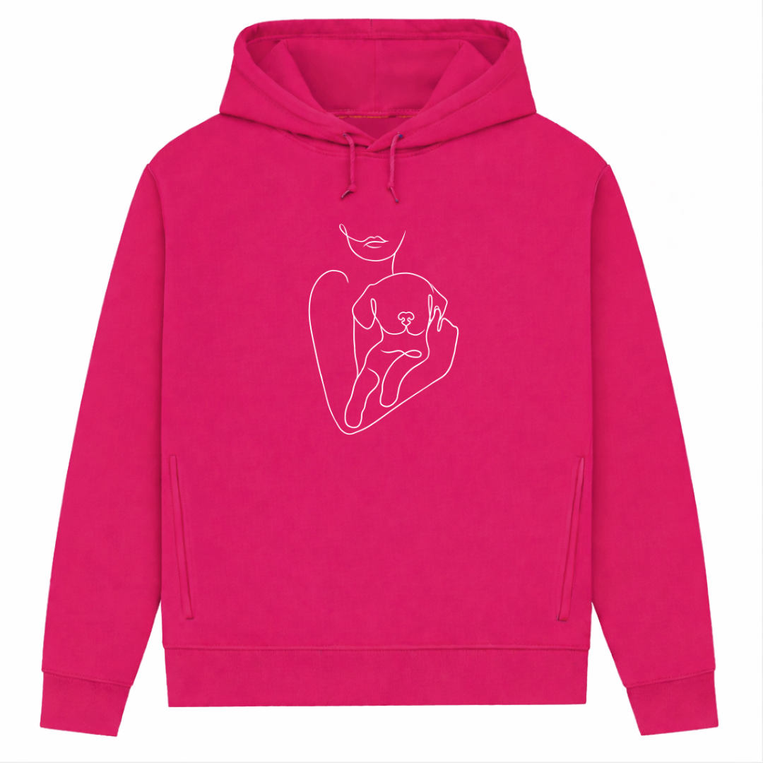 Welpenliebe – Hoodie aus Bio-Baumwolle für Damen