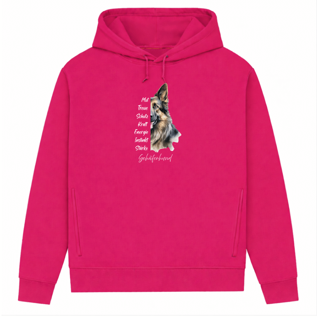Schäferhund– Hoodie aus Bio-Baumwolle für Damen