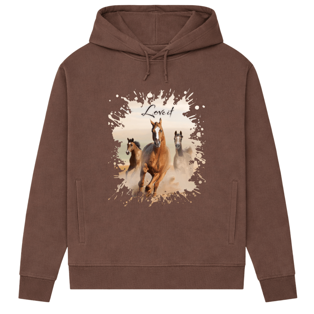 Pferdepower – Hoodie aus Bio-Baumwolle für Damen