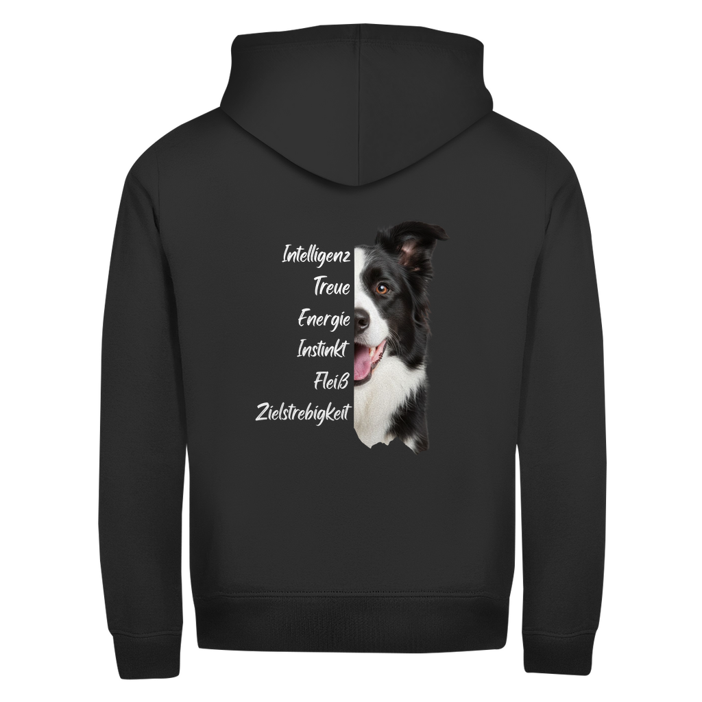 Collie Spirit - Zipper-Hoodie Unisex | Rückendruck