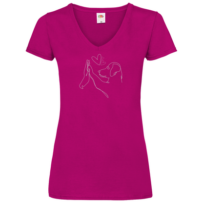 Wahre Liebe - V-Shirt für Damen