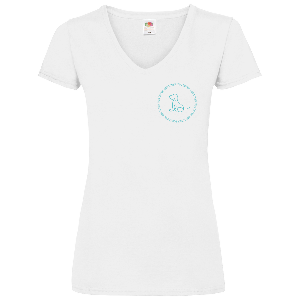 Dog Lover - V-Shirt für Damen