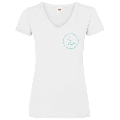 Dog Lover - V-Shirt für Damen