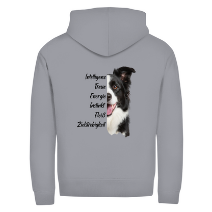 Collie Spirit - Zipper-Hoodie Unisex | Rückendruck