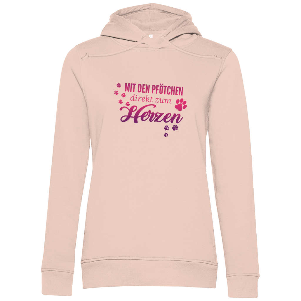 Direkt Zum Herzen - Bio-Hoodie für Damen