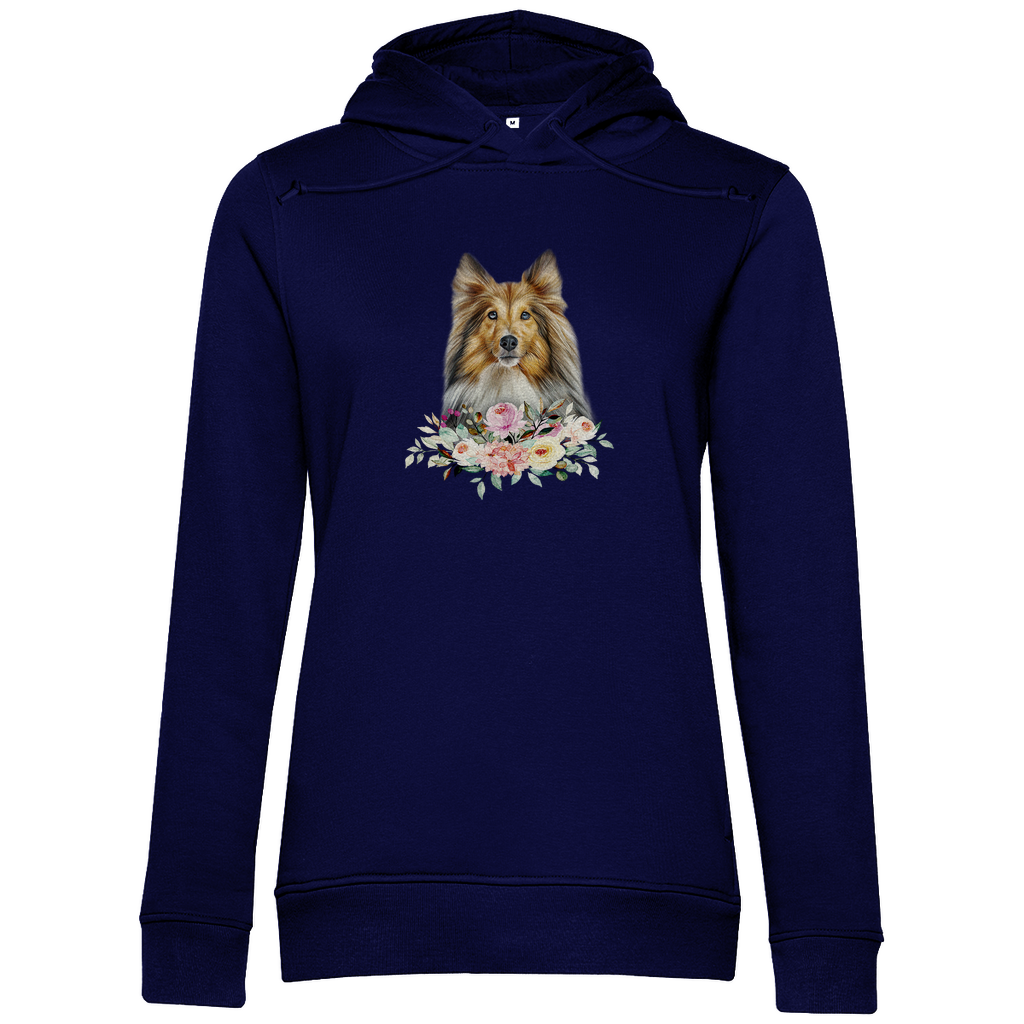 Flower Sheltie - Bio-Hoodie für Damen