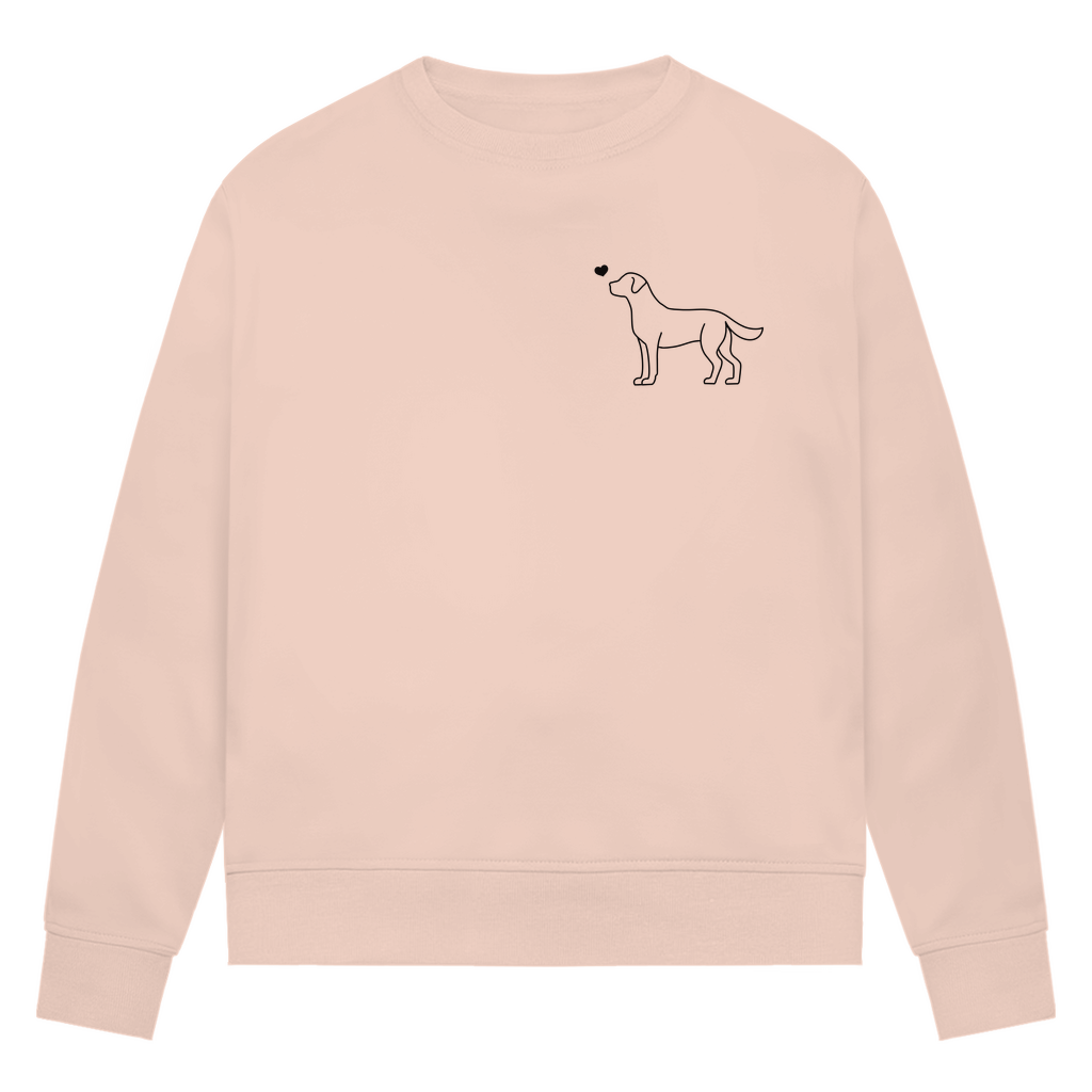 Labrador mit Herz - Bio-Sweatshirt für Damen