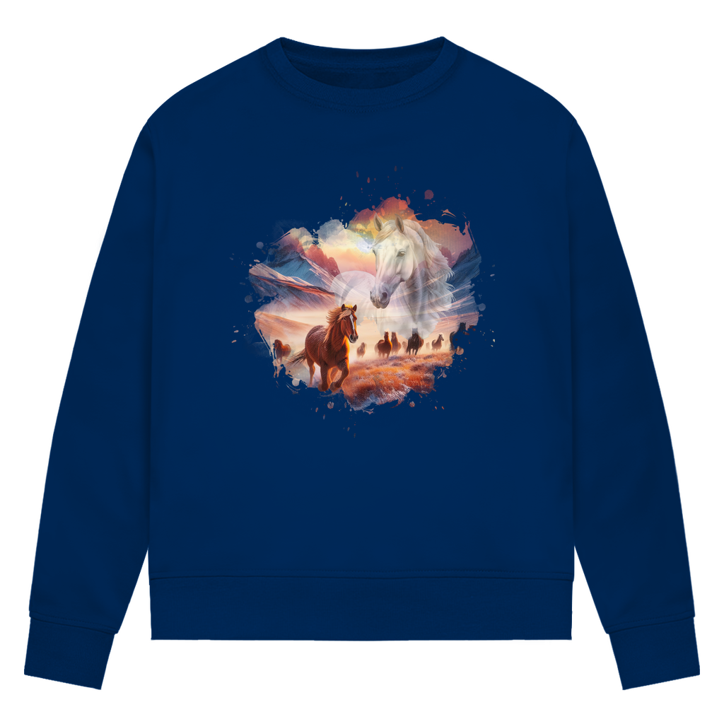 Liebe zu Pferden - Bio-Sweatshirt für Damen