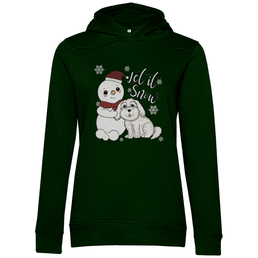 Let it snow- Bio-Hoodie für Damen-Weihnachten