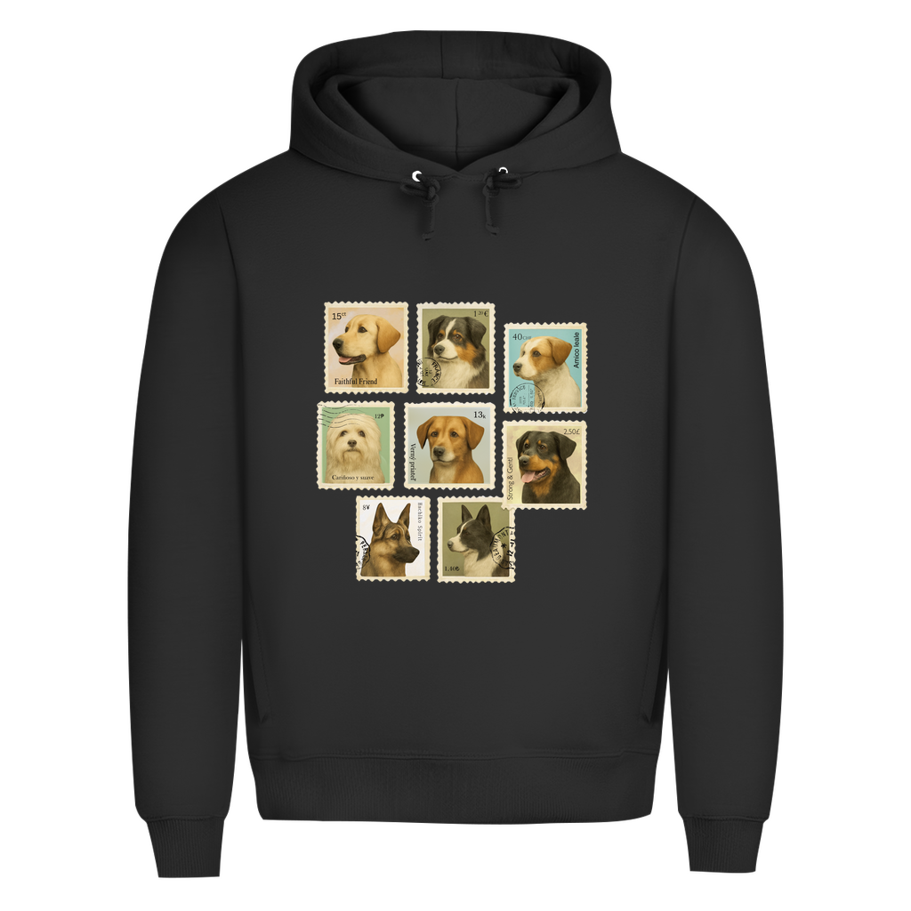 Briefmarken - Bio-Hoodie für Herren