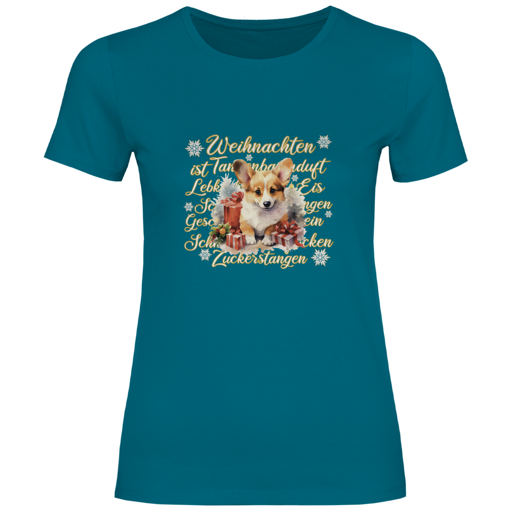 Weihnachten ist...  Corgi - T-Shirt für Damen-Weihnachten