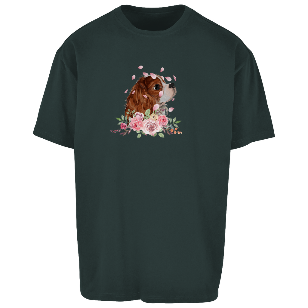 Flower Cavalier King Charles - Oversize T-Shirt - Unisex