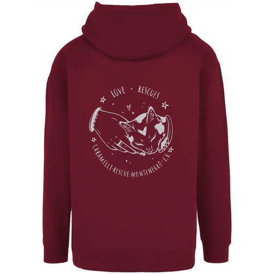 Love Rescues - Unisex Oversize Hoodie | Caramelli | Beidseitig |Winter Kollektion