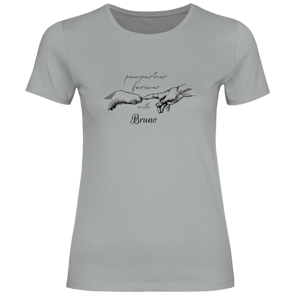 Paw Partner - T-Shirt für Damen - Dein Wunschtext