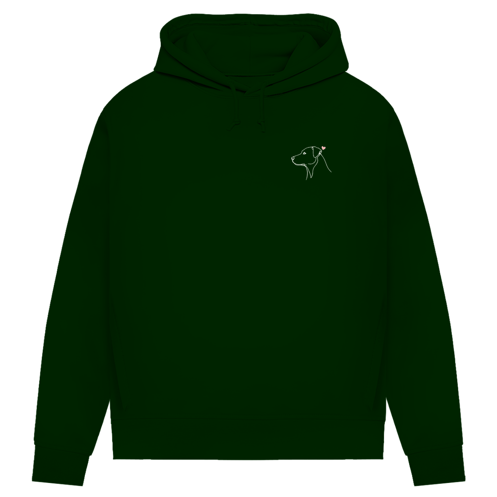 Treues Herz - Bio-Hoodie für Damen |Brustmotiv