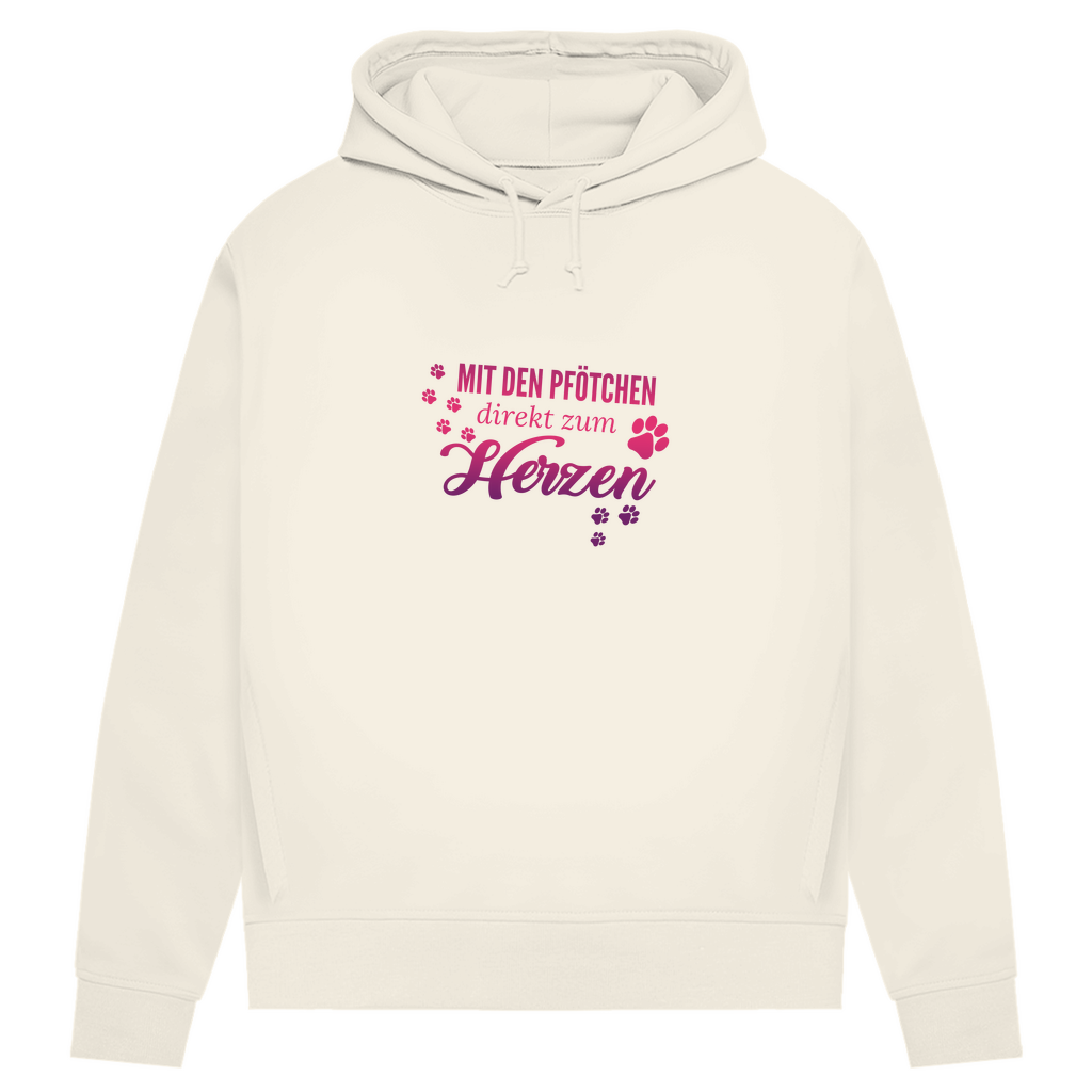 Direkt Zum Herzen - Bio-Hoodie für Damen