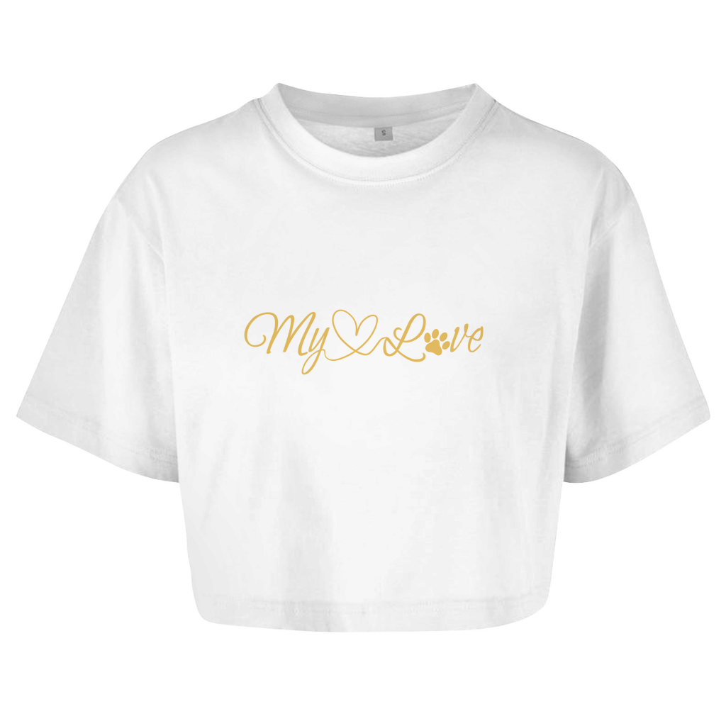 My Love - Oversize Crop Top für Damen