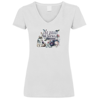 Be Strong - V-Shirt für Damen