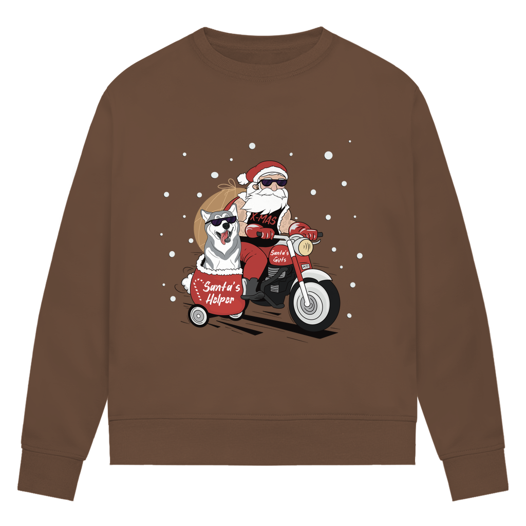 Biker Santa - Bio-Sweatshirt für Damen