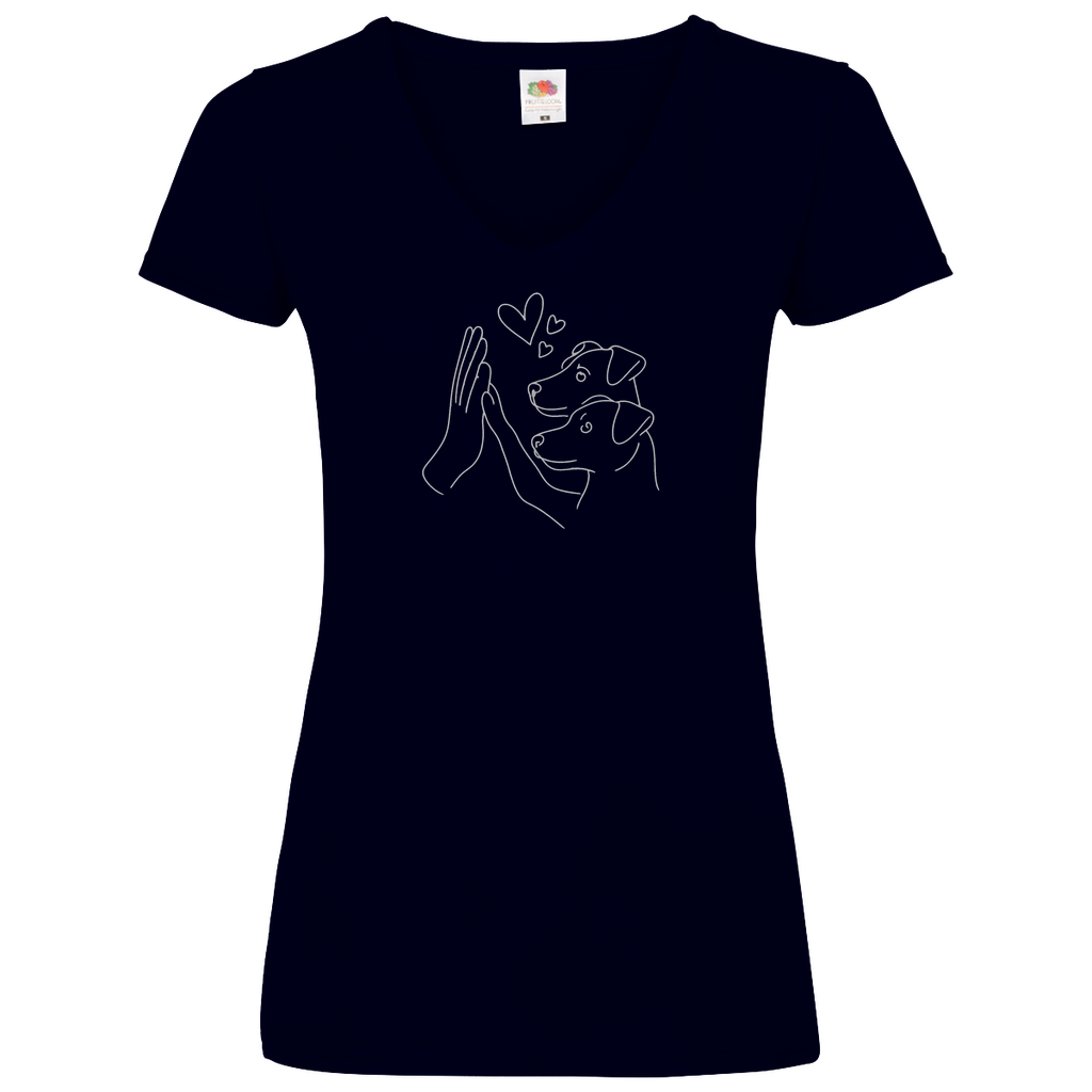 Doppeltes Glück - V-Shirt für Damen