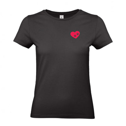 Pfötchen im Herz - T-Shirt für Damen
